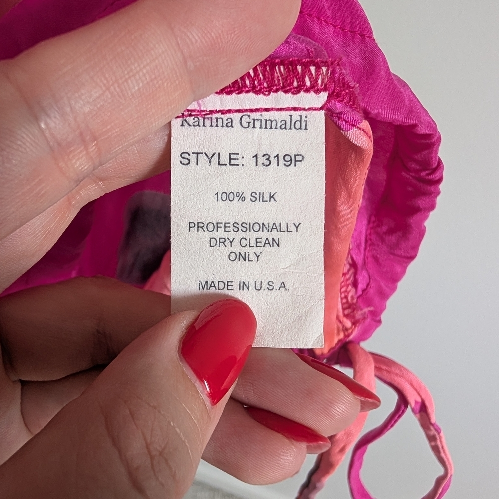 Pink Floral Women's Top - Picture 4 of 5